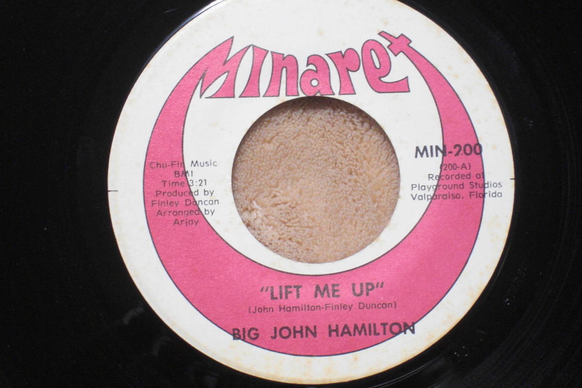 USシングル盤45’ Big John Hamilton : Lift Me Up / Just Seeing You Again (Minaret MIN 200) ☆拍卖