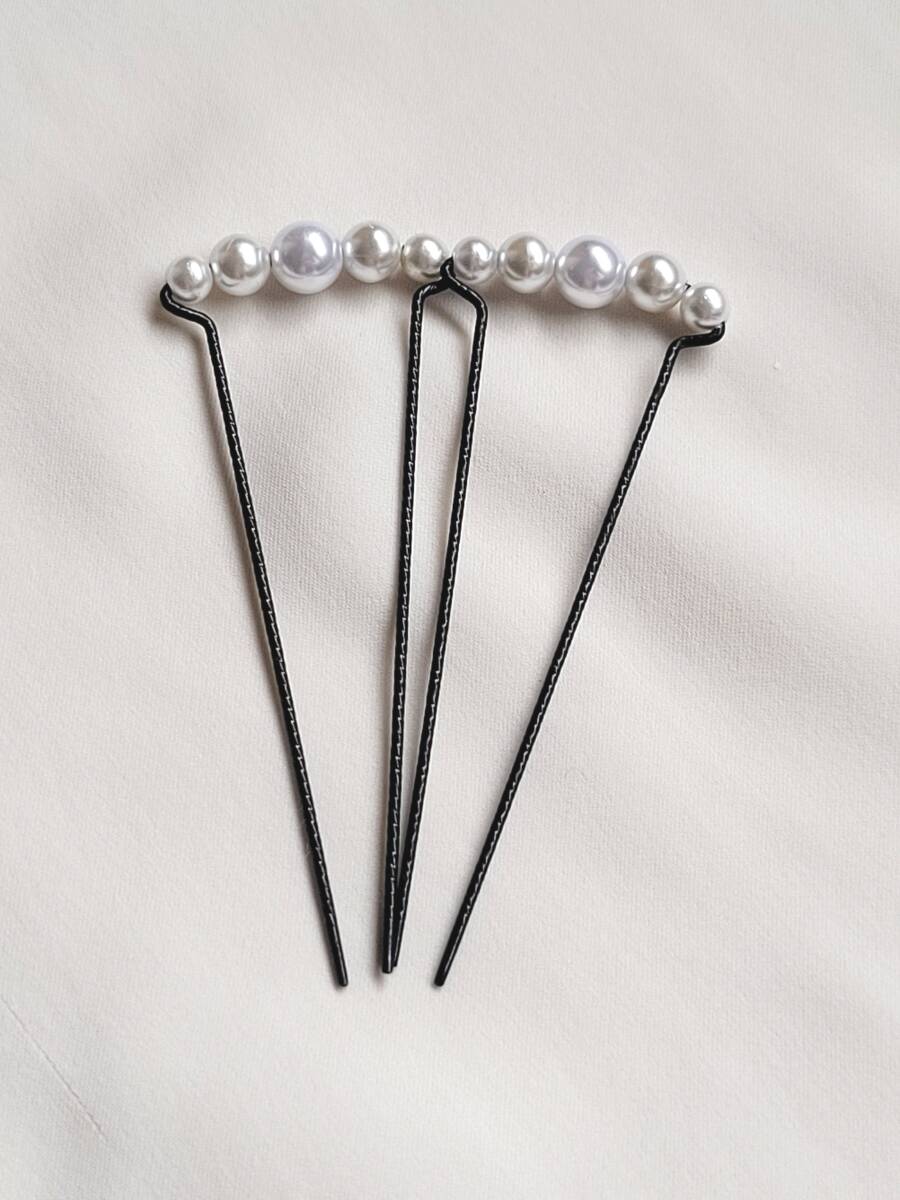 着物や浴衣に♪パール ヘアピン2本セット 結婚式 二次会 パーティー かんざし拍卖