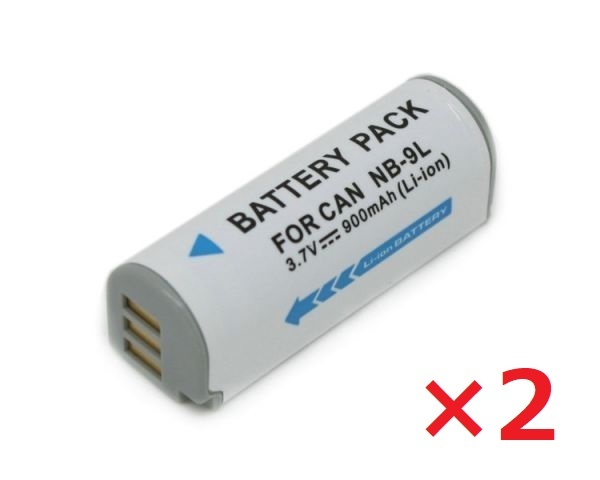 ◆送料無料◆ 2個セット CanonキャノンNB-9L バッテリー 900mAh IXY 50S IXY 51S IXY 1 IXY 3 PowerShot N PowerShot N2 電池 交換 互換品拍卖