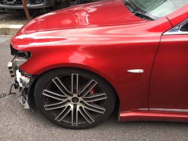 221001 レクサス LS600 UVF46 左フェンダーパネル 色変え 再塗装 *個人宅配送不可 法人宛/営業所止め可能拍卖