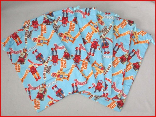 2way 巾着袋◇ロボット柄 未使用 赤ちゃん本舗 上履き入れ等 H29cm拍卖