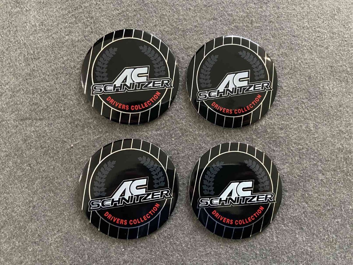 AC SCHNITZER ホイール センターキャップシール 56.5mm 4枚セット アルミ製 カーステッカー 自動車 ●315番拍卖