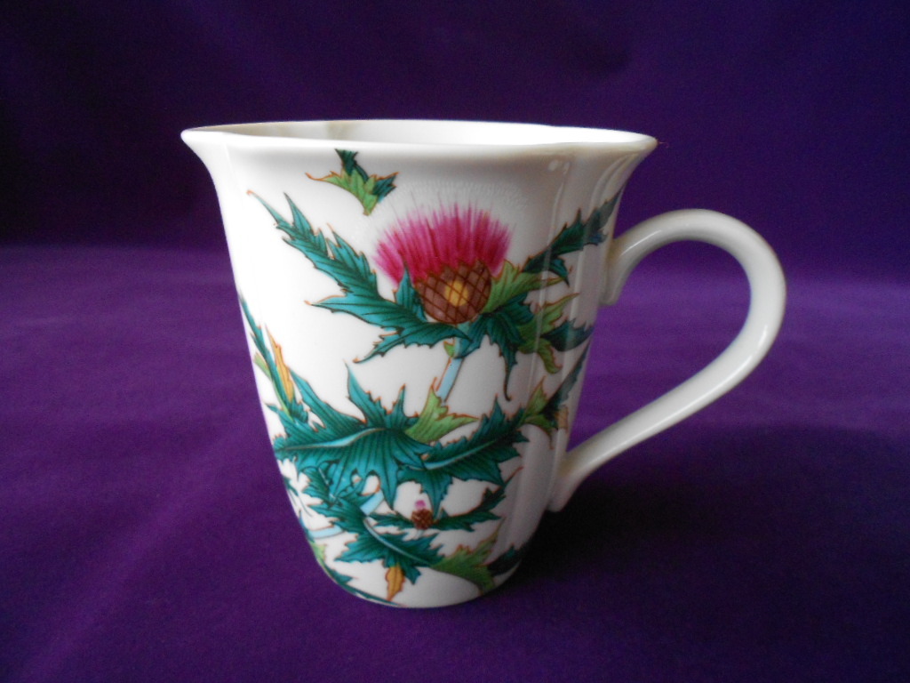 九谷焼! ☆あざみマグカップ☆ AP7-5163 新品 コーヒー 紅茶 ミルク ラテ エスプレッソ ギフト拍卖