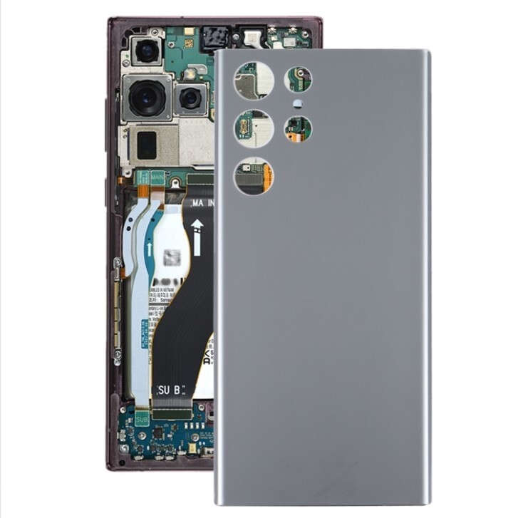 Galaxy S22 ultra SM-S908B バックカバー レンズ無し グレー用 修理部品 拍卖