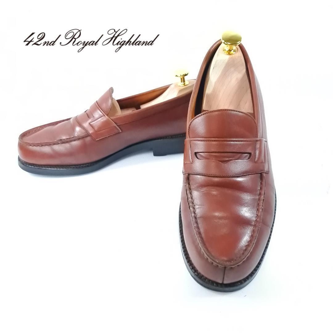 hws01003 42nd Royal Highland フォーティーセカンドロイヤルハイランド ローファーコイン US7 ブラウン ビジネス拍卖