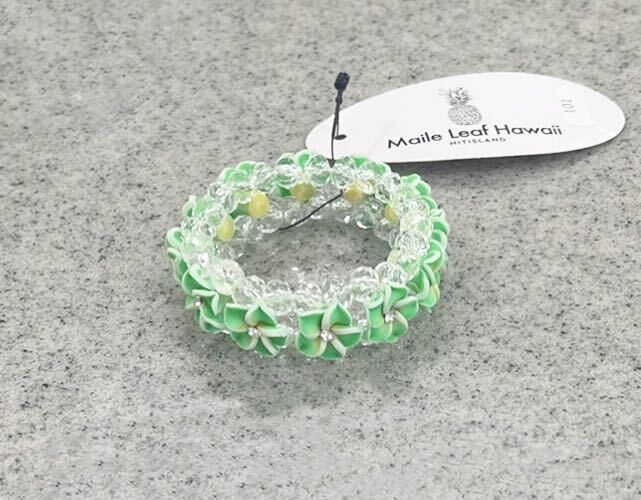 即決! ハワイアンブレスレット エメラルドグリーン 新品 / HAWAII ALOHA拍卖