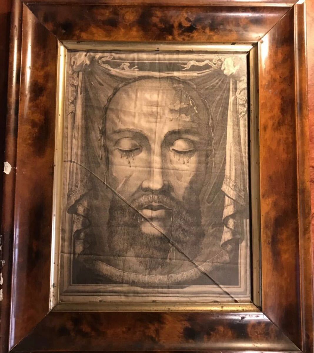 ヴェロニカの布 ヴァチカン 19世紀 イエスキリスト 宗教美術 アンティーク拍卖