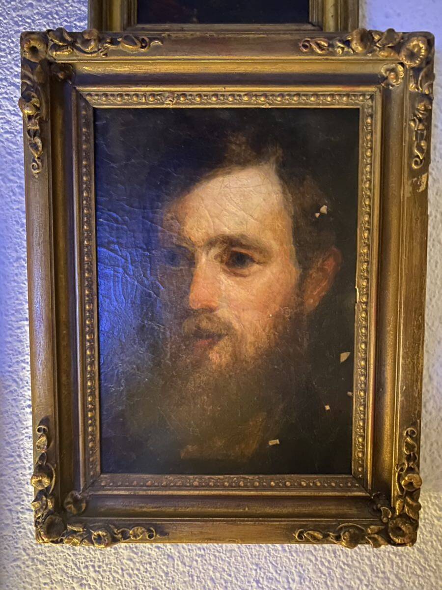 肖像画 紳士像 油彩 油絵 19世紀 アンティーク拍卖