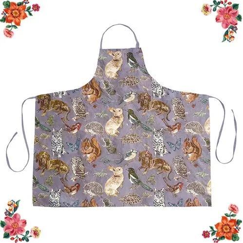 【ナタリー・レテ】エプロン アニマル 愛しき動物たちのゴブラン・エプロン リス うさぎ ハリネズミ 料理 フランス キッチン拍卖