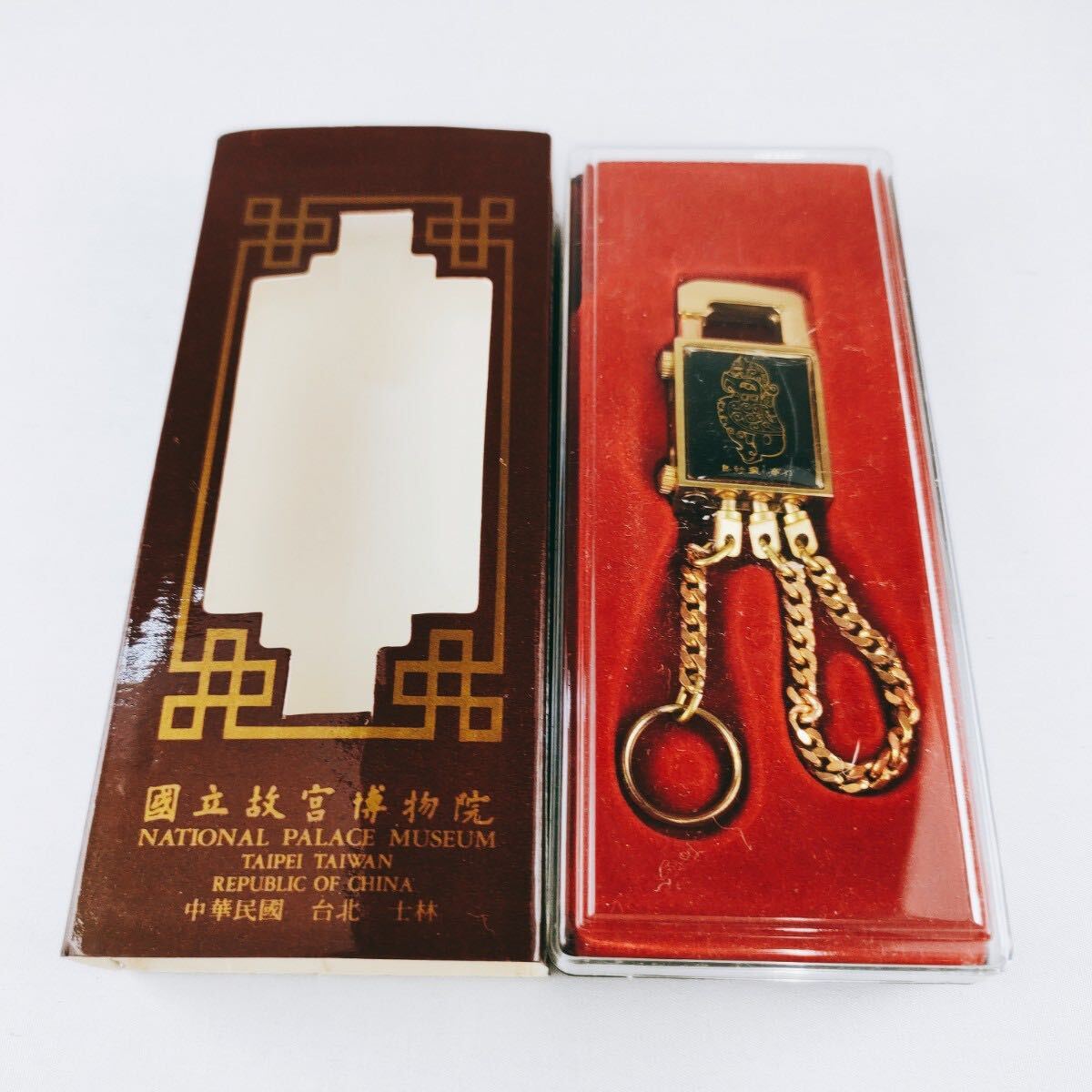 国立故博物 キーホルダー キーリング ゴールド基調 アクセサリー ヴィンテージ アンティーク 昭和レトロ拍卖