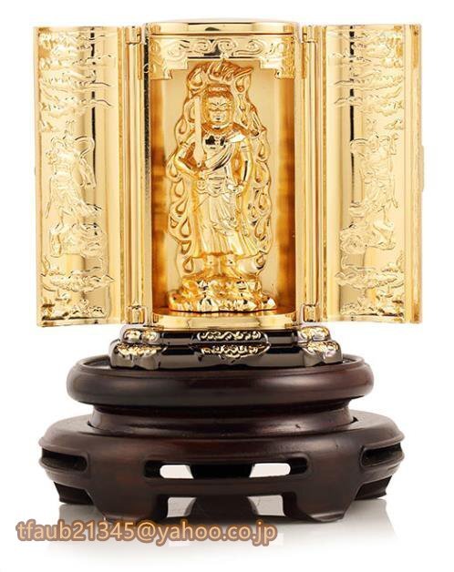 不動明王仏像 唐密真言宗 金メッキ 仏像 仏教美術 置物 真鍮 金拍卖