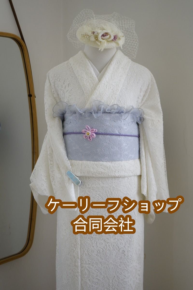 【ケーリーフショップ】新品 レースの小紋着物 成人式 163CM 成人式 総レース 仕立て上がり単品拍卖