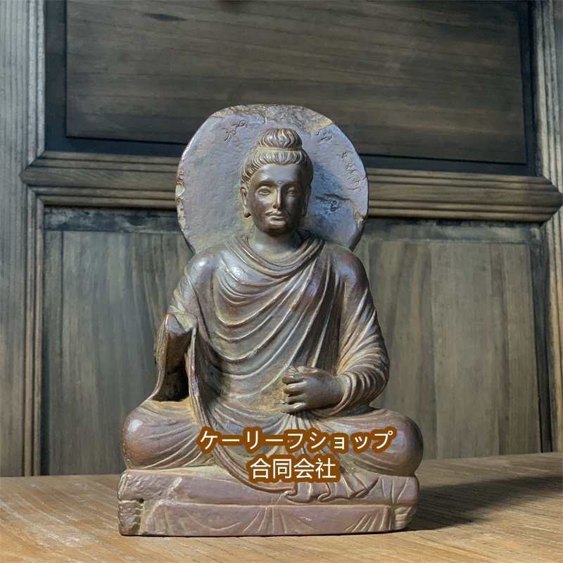 【ケーリーフショップ】極細工 仏教古美術 仏像 ガンダーラ石仏 ガンダーラ美術 石仏 仏像 装飾 置物 装飾 収蔵 コレクション拍卖