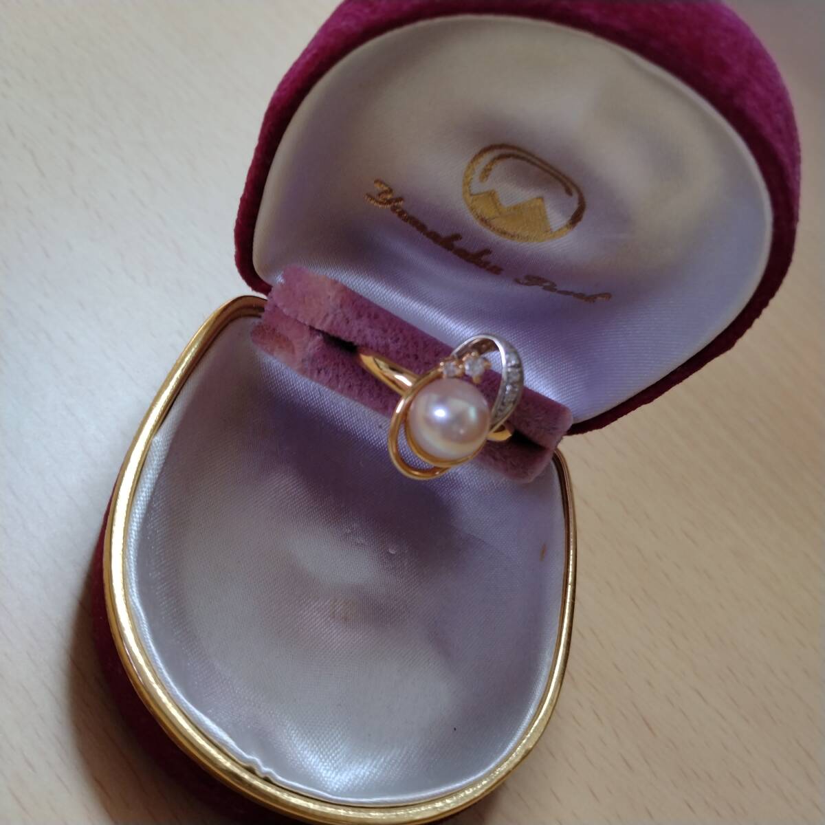 山勝真珠 18K 本真珠100% 指輪 リング 定価約7万円拍卖