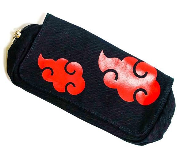 筆箱 ナルト ポーチ 大きめ 雲 ペンケース naruto ナルト BORUTO 雲 赤 うちはサスケ 木ノ葉隠れの里 チャック 布拍卖
