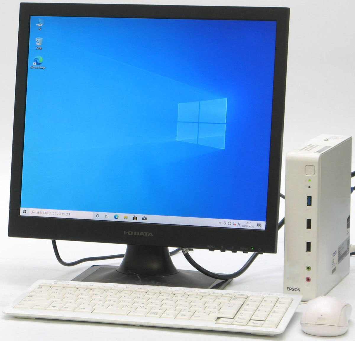 EPSON Endeavor ST11E ■ 17インチ 液晶セット ■ AMD E2-6110/SSD/省スペース/コンパクト/Windows10 デスクトップ拍卖