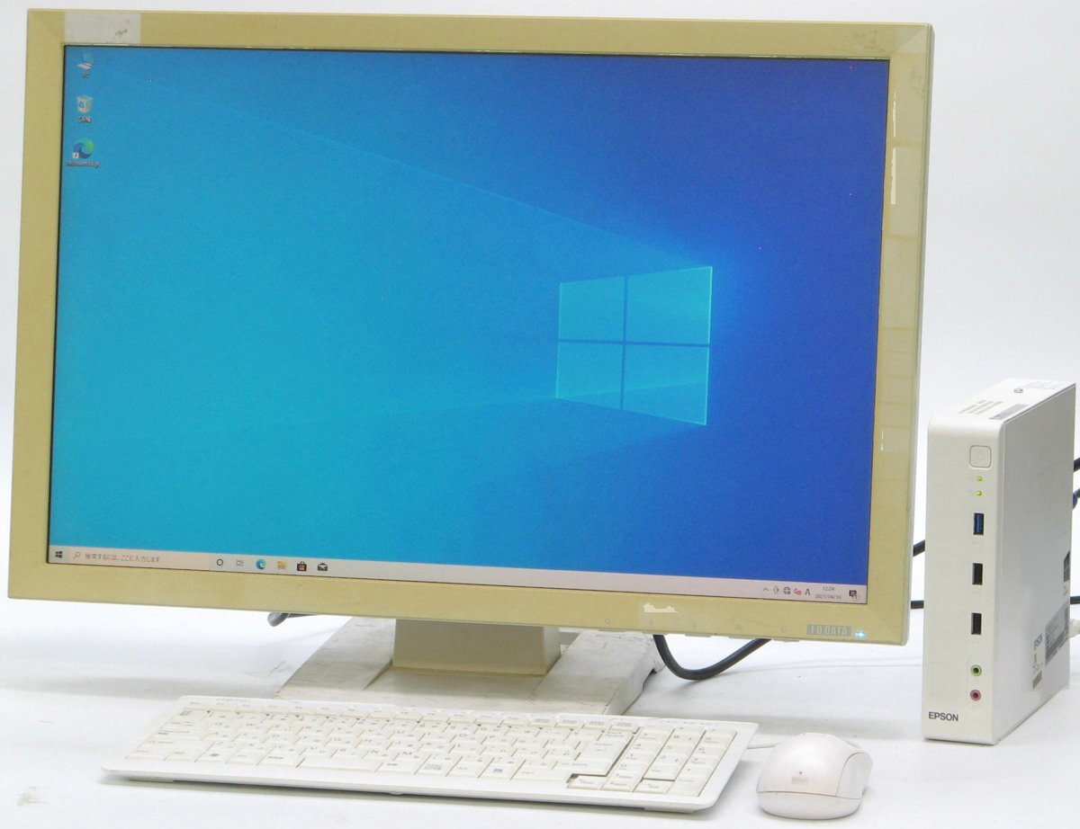 EPSON Endeavor ST11E ■ 24インチ 液晶セット ■ AMD E2-6110/SSD/省スペース/コンパクト/Windows10 デスクトップ拍卖