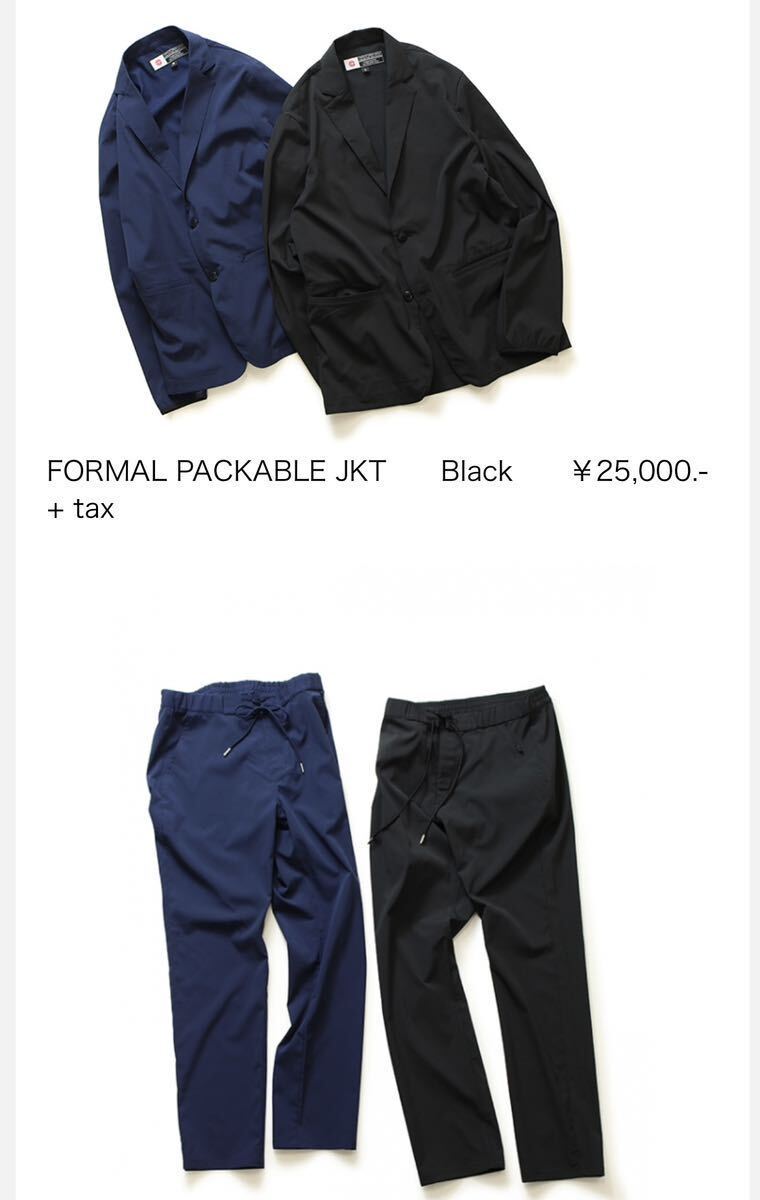 ◆オススメ◆CHARI & CO FORMAL PACKBLE JKT PANTSセットアップ サイズ上下M ブラック 自転車用ポリセットアップスーツ拍卖