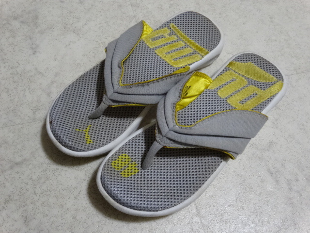 ● PUMA プーマ 中敷きメッシュでロゴ縫い付け サンダル トング つっかけ ビーサン スリッパ 靴 Lサイズ 24.0cm 37 VSK-0305拍卖