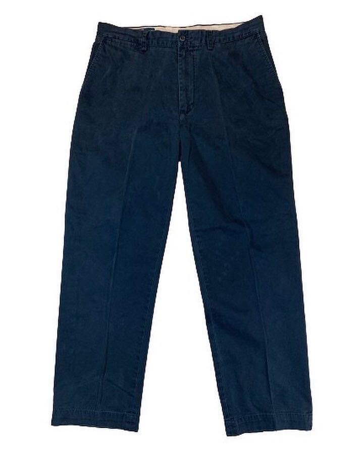 90s 00s 10s Polo Ralph Lauren ポロ ラルフ ローレン チノ チノパン ワーク パンツ ダークネイビー コットンサテンW33位拍卖