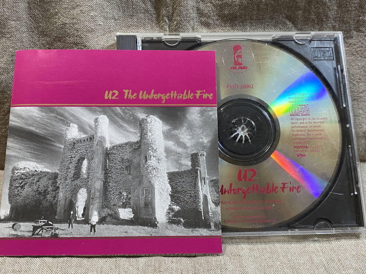 U2 - THE UNFORGETTABLE FIRE 84年 P35D-20002 国内初版 税表記なし3500円盤拍卖