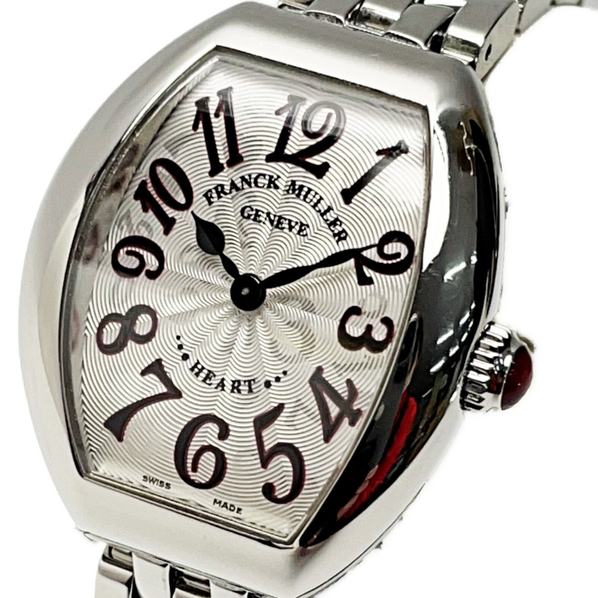☆☆ FRANCK MULLER Heart to Heart ACIER 5002SQZJA AC シルバー クォーツ 腕時計 箱・保証書有 やや傷や汚れあり拍卖