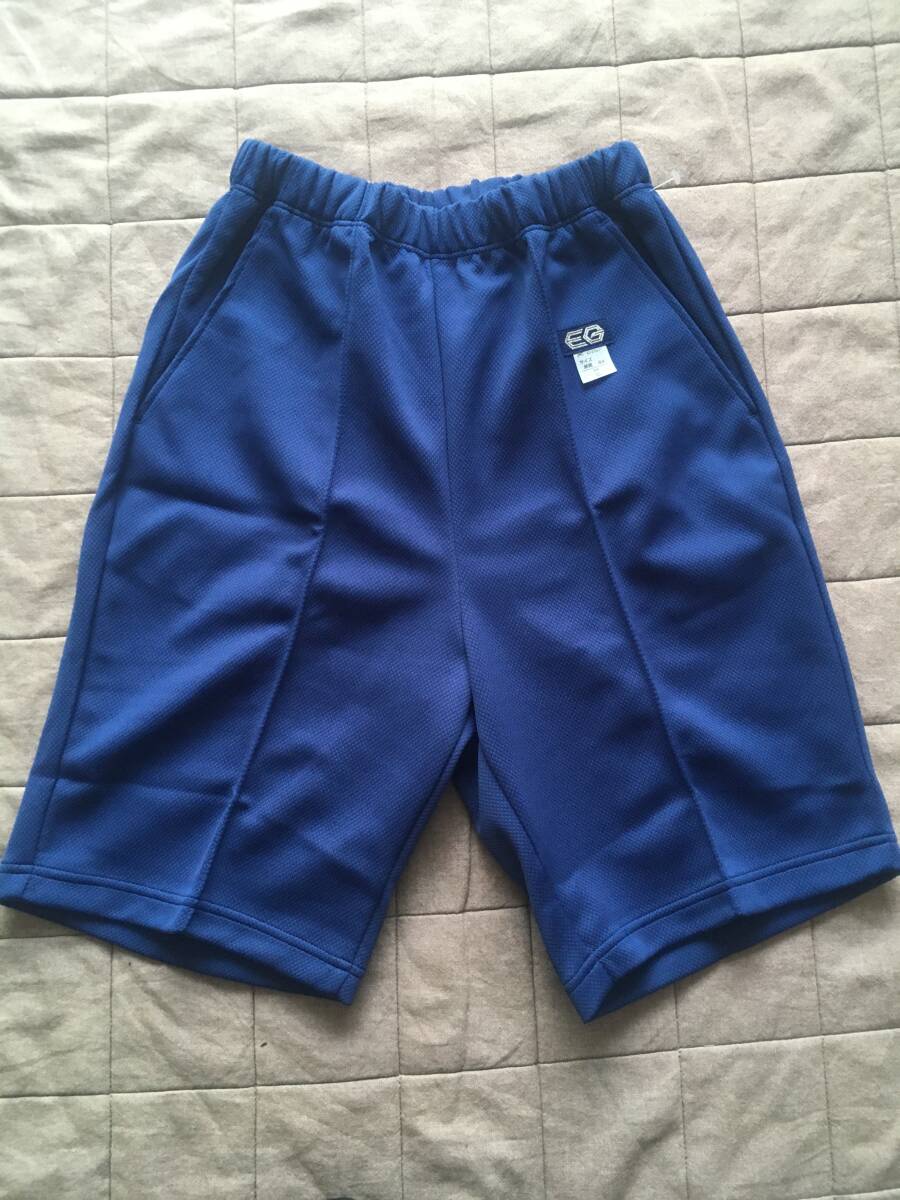未使用 スクールジャージ ハーフパンツ Oサイズ 短パン トレパン 学校ジャージ 学校指定 EG 体育 体育着 体操服 スポーツウェア拍卖
