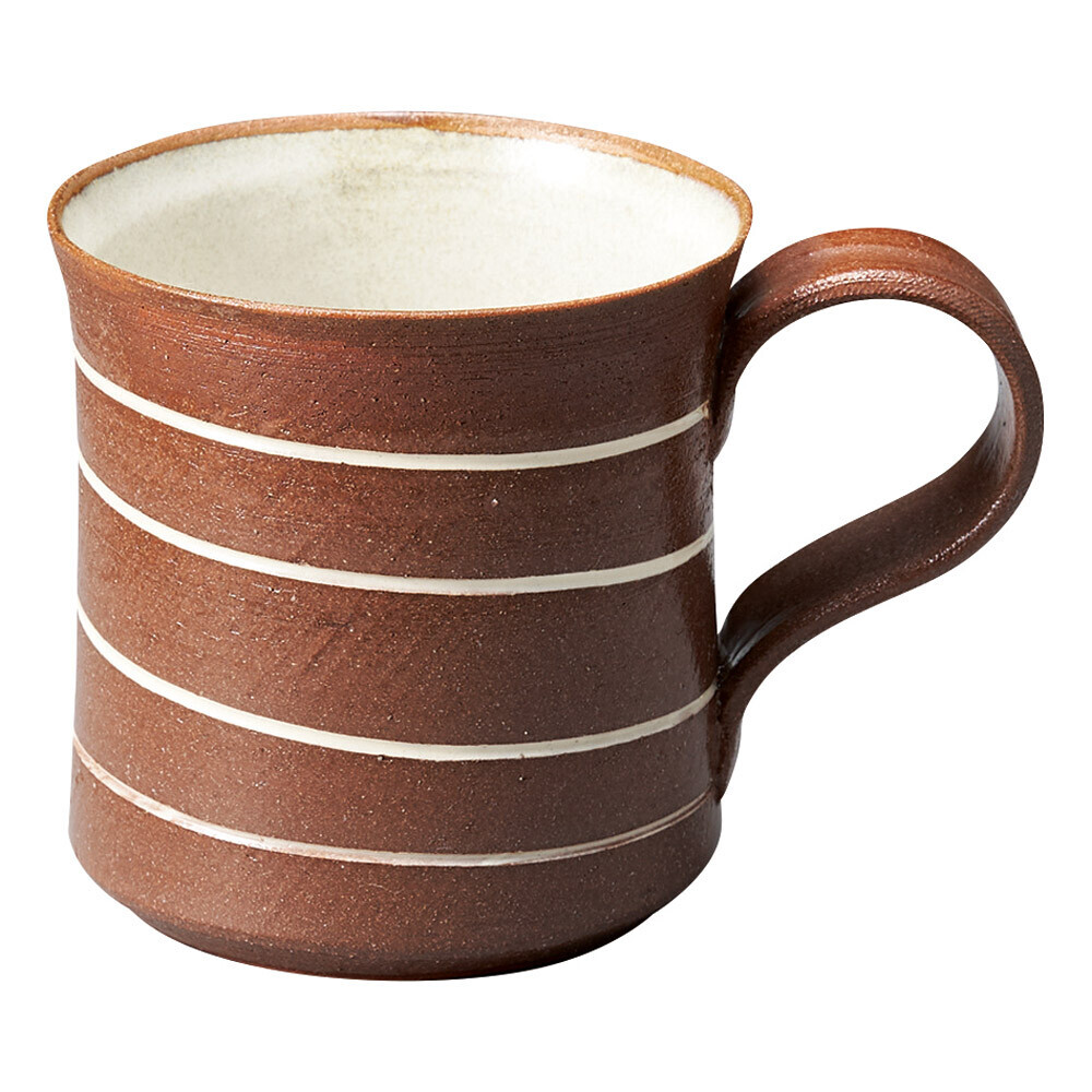 信楽焼! ☆スパイラル・マグカップ☆ 3-4466 新品 紅茶 ミルク ラテ エスプレッソ カプチーノ 茶器 ギフト拍卖