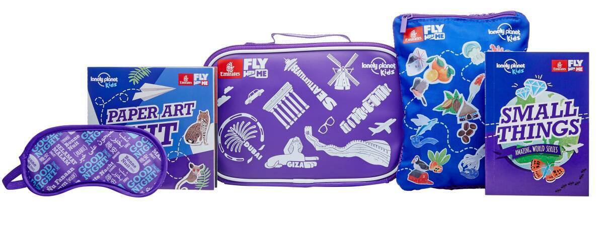 エミレーツ航空キッズアメニティ ランチクーラー Emirates FLY WITH ME lonely planet kids Purple lunch cooler 保冷拍卖
