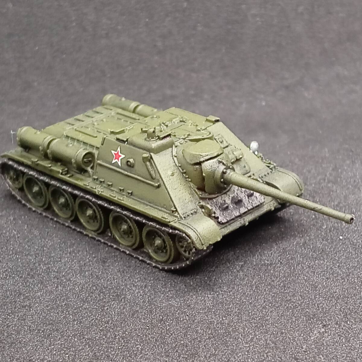 ●完成品1/144 SU-85駆逐戦車,”ティーガー殺しの強力85mm砲!”,ソ連,ロシア,WW2,144tank製,自作ver拍卖