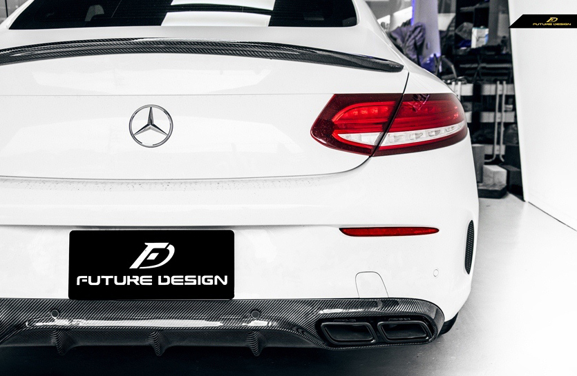 BENZ メルセデス・ベンツ Cクラス クーペ C205 リア用AMG ディフューザー 本物DryCarbon ドライカーボン C180 C200 C250 C300 C43 C45 C63拍卖