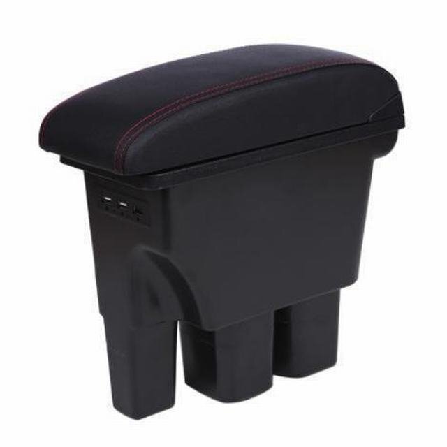 ジムニー用 アームレスト コンソールボックス USB 付 黒×赤ライン拍卖