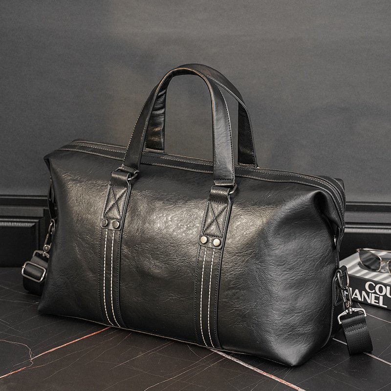 ボストンバッグ トートバッグ メンズ ワンショルダーバッグ キャリーオン トラベルバッグ 撥水 pu革 手提げバッグ 底部鋲付拍卖