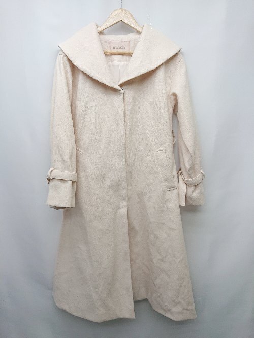 ■ NICE CLAUP ナイスクラップ 丸襟 かわいい 長袖 コート サイズM ピンク系 レディース P拍卖