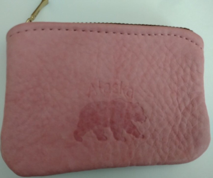 小銭入れ Alaska ピンク アメリカ USA レザー拍卖