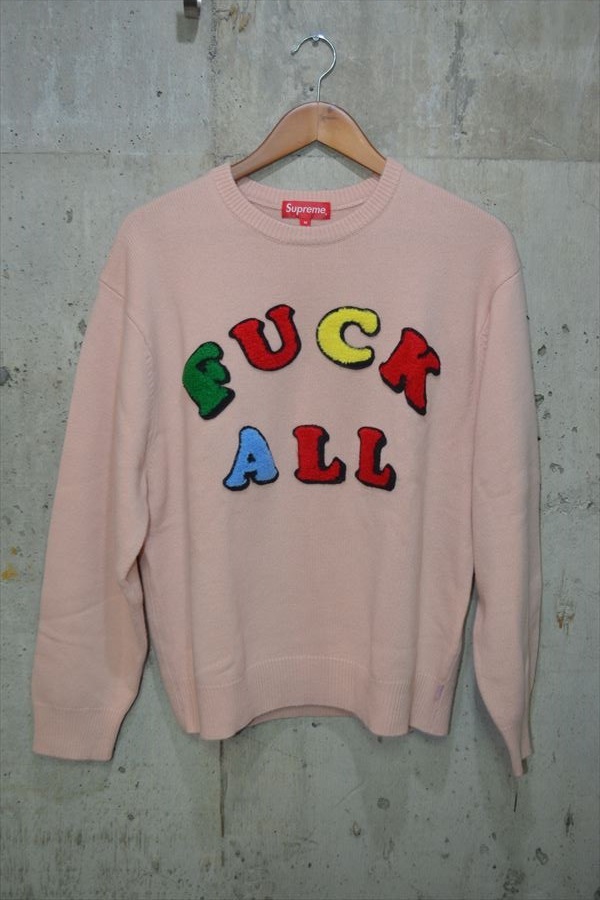 シュプリーム SUPREME FUCK ALL Sweater ウール ニット セーター M D5740拍卖