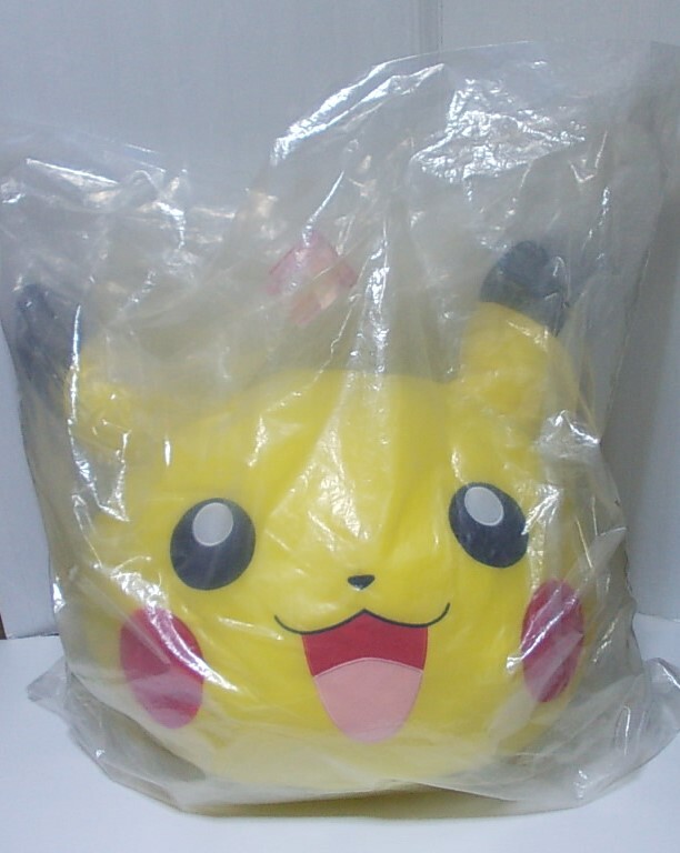 特大 BIG ポケモンセンター ポケモンわくわくゲットくじ2009 ピカチュウ ふんわりクッション賞 全1種 約63cm フェイス型 顔型 ぬいぐるみ拍卖