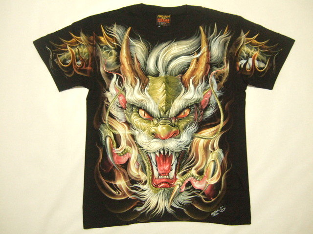 横浜最新 キングドラゴン ♪ 魅惑の龍夜光Tシャツ M, L, XL 送料無料ξtsξ ξDragon3拍卖