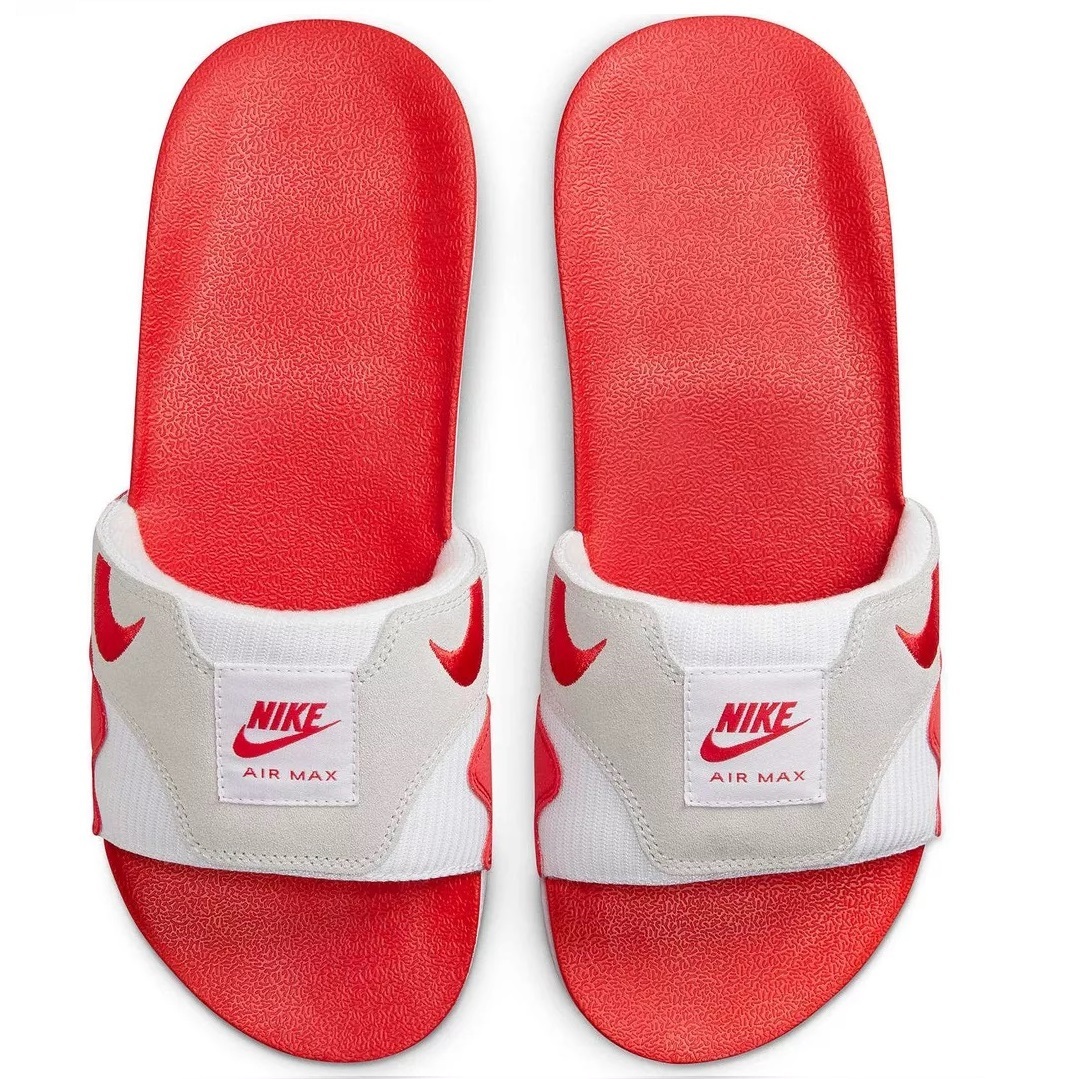 ■ナイキ エア マックス ワン スライド ホワイト/ユニバーサルレッド/ブラック 新品 25.0cm US7 NIKE AIR MAX 1 SLIDE DH0295-103拍卖
