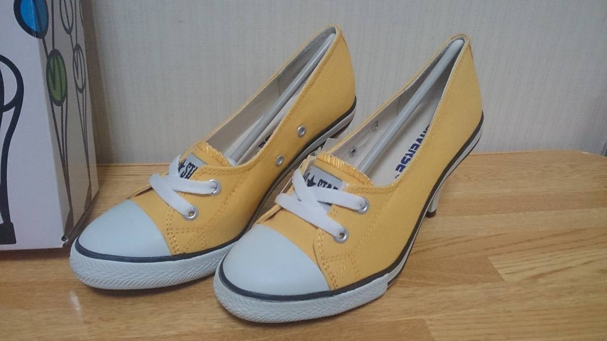 ☆23.5cm【送料無料】オールスター*PUMPYHEEL OX*黄*新品拍卖