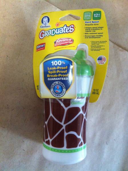 【同梱不可!】 【Gerber×NUK】 ボトル(カップ) 300ml キリン柄★made in USA拍卖
