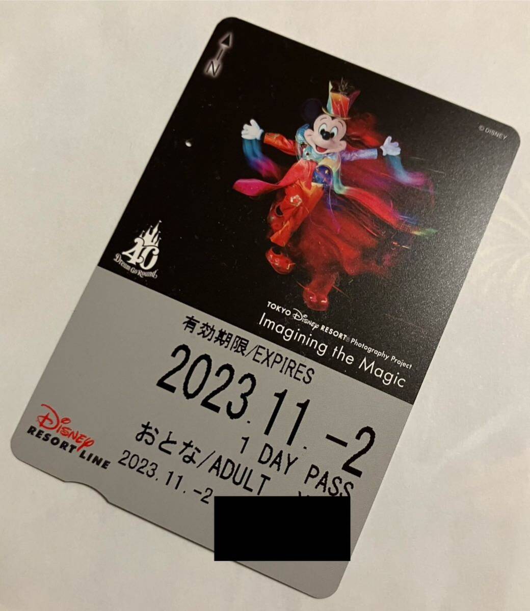 使用済み ディズニーリゾートライン フリーきっぷ 切符 イマジニング・ザ・マジック ディズニーランド40周年アニバーサリー 40th ミッキー拍卖