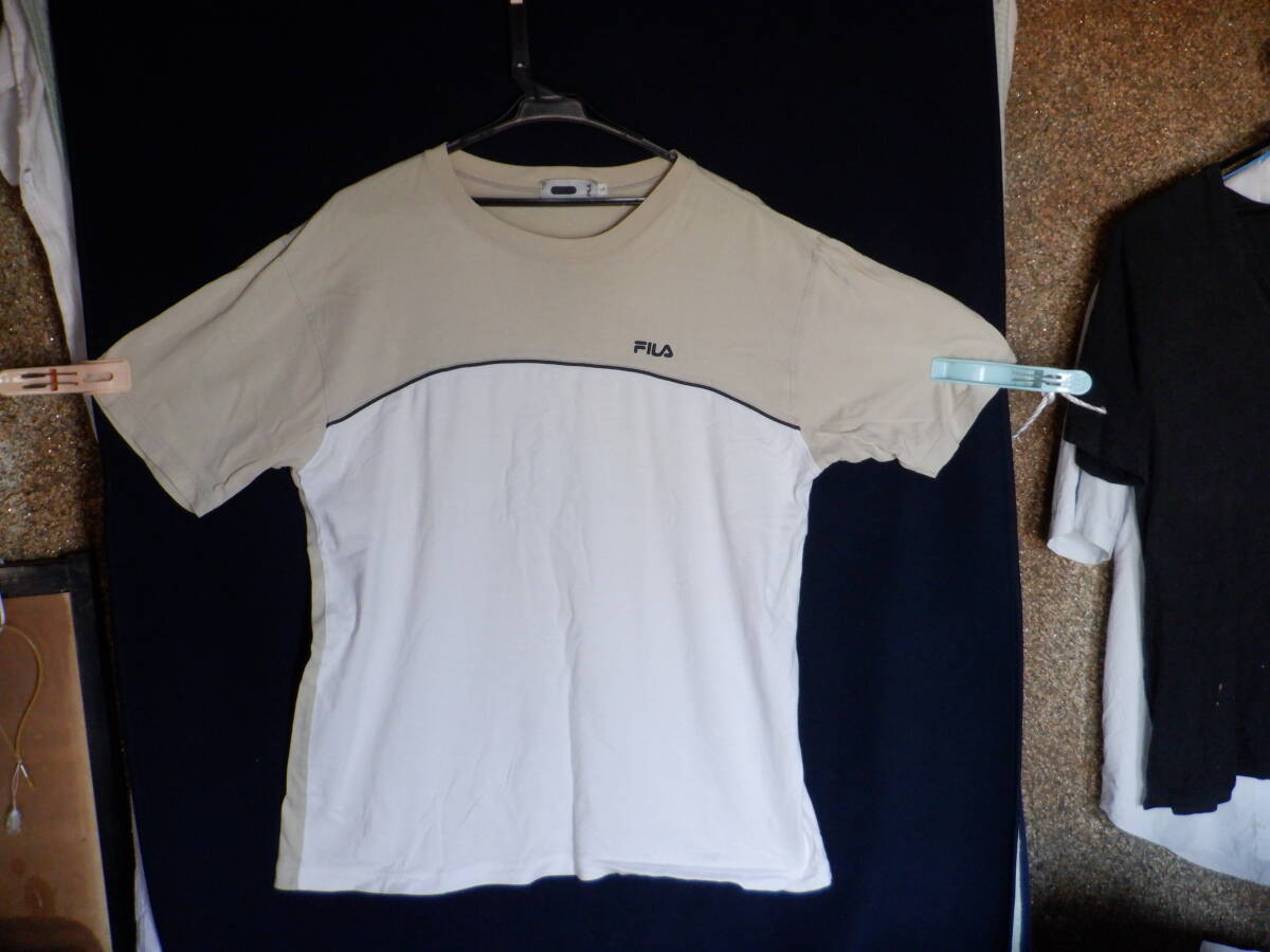 FILA 半袖 Tシャツ オフホワイト/ベージュ LLーXLサイズ拍卖