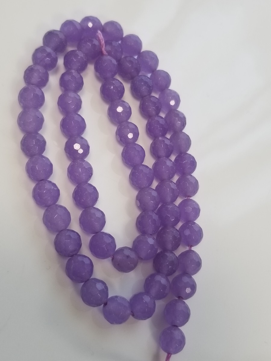 多面カットビーズ 6㎜ ラベンダー拍卖