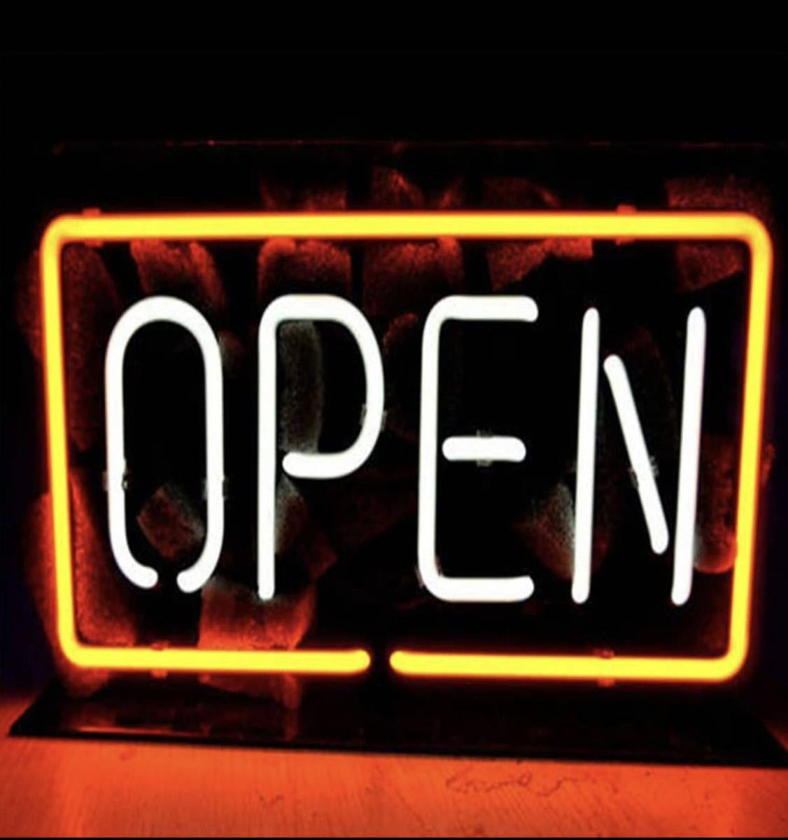 オリジナル OPEN ネオンサイン レッド ホワイト ネオン管 看板 店舗装飾 インテリア バー拍卖