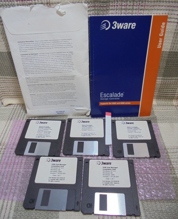 3ware Escalade 5000 and 6000 series ユーザーガイド&フロッピーディスク(Windows)拍卖