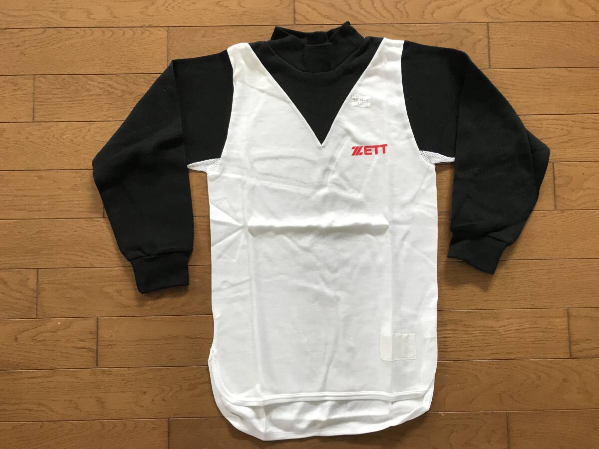 当時物 未使用 デッドストック ゼット ZETT 野球アンダーシャツ 長袖 ハイネック 品番:BO-23 ジュニア サイズ:130  HF2259拍卖