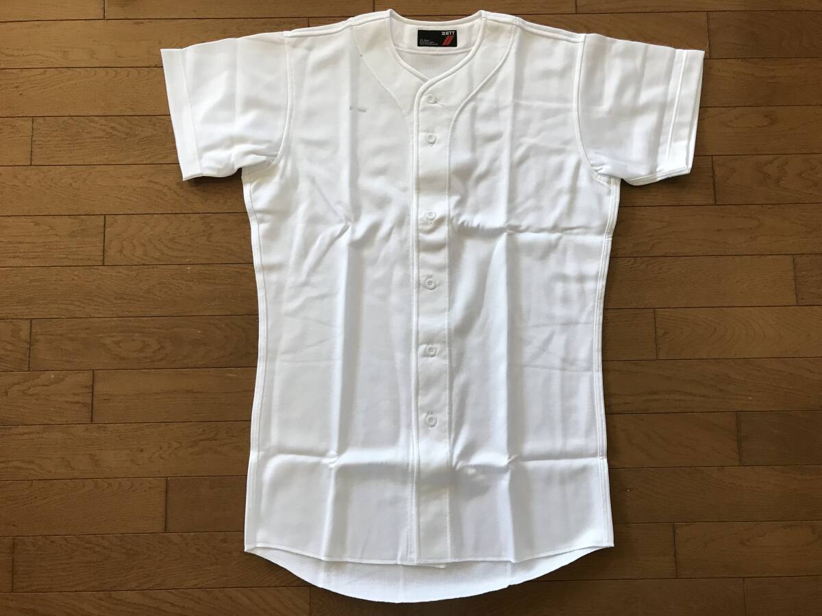 当時物 未使用 デッドストック ゼット ZETT 野球ユニフォームシャツ 身幅:約56㎝ 着丈:約85㎝  HF2554拍卖