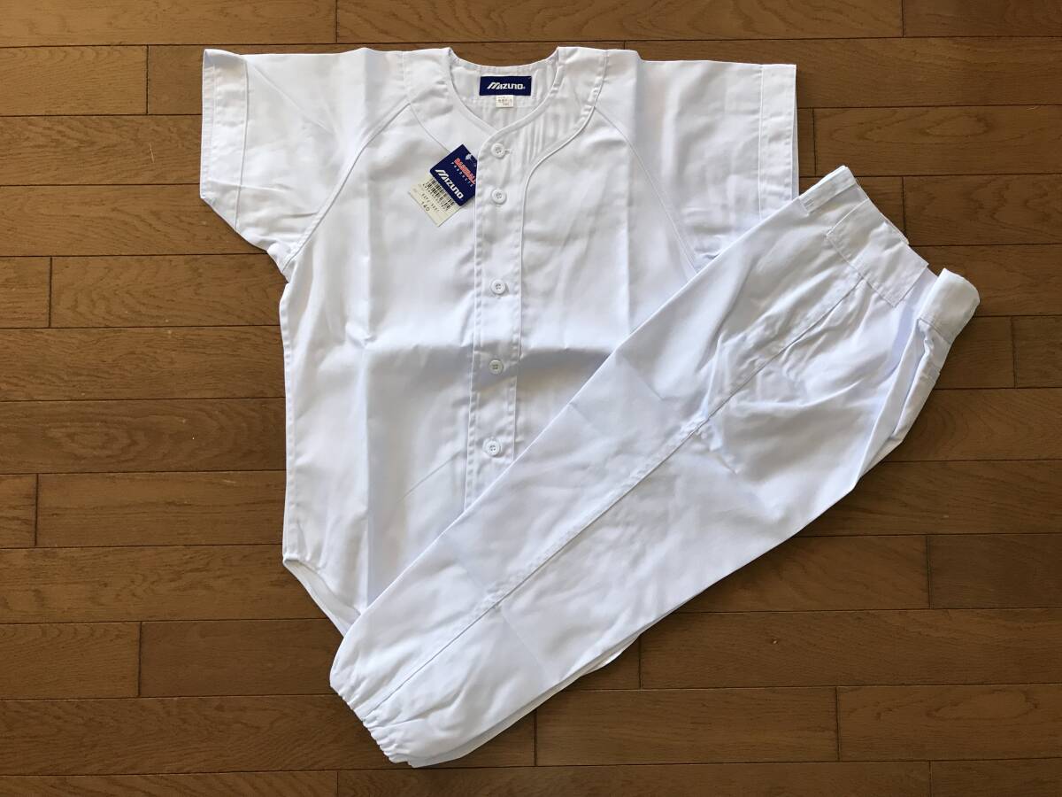 当時物 未使用 デッドストック Mizuno ミズノ 野球ユニフォーム上下セット ジュニア 品番:52FJ-5001 サイズ:140 HF2556拍卖