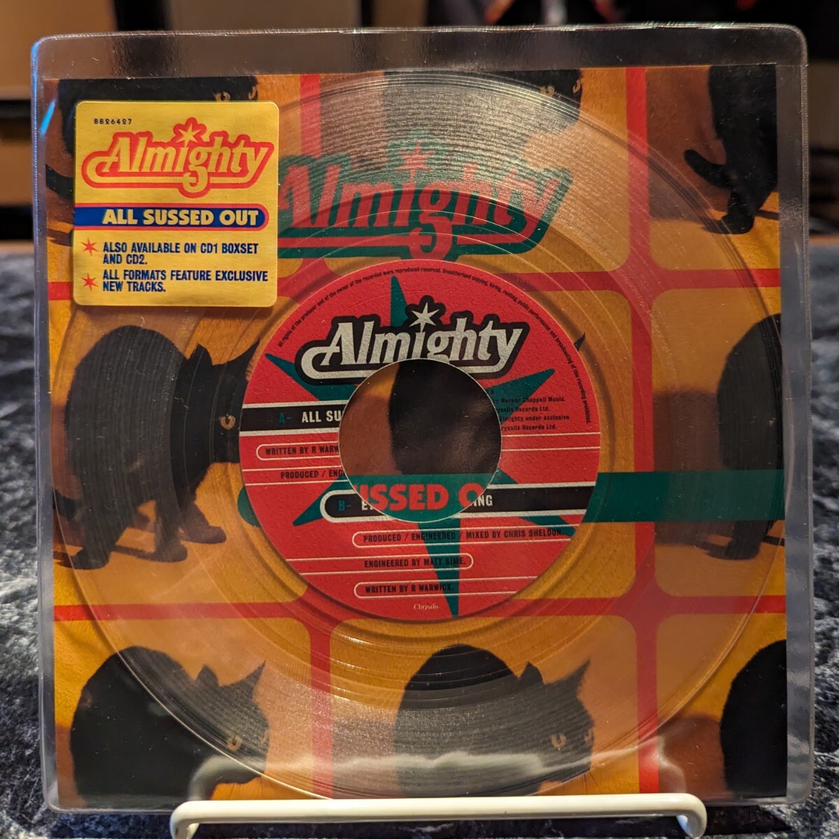 クリア・ヴィニール Almighty / All Sussed Out 1996年UK盤7インチEP #Scottish hard rock heavy metal 拍卖